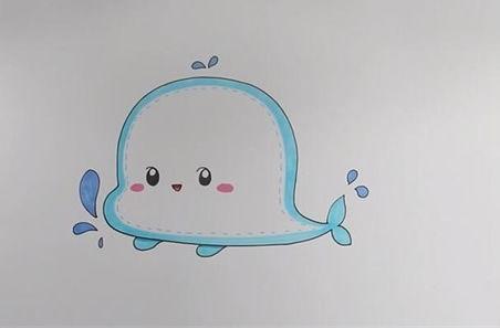 鲸鱼卡通图片简笔画,海洋精灵的趣味演绎